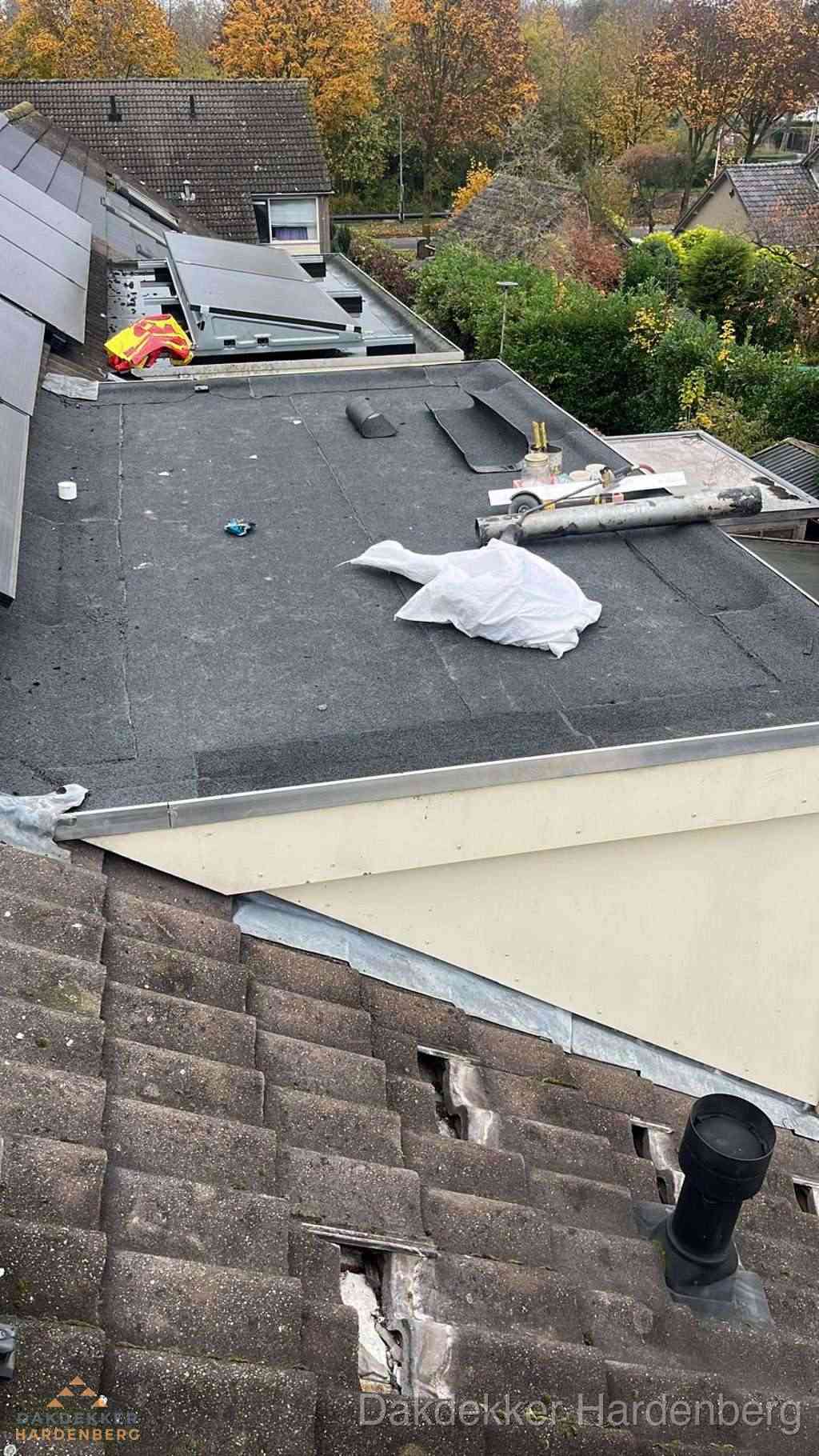 Beschadigde Bitumen Dakbedekking Hardenberg
